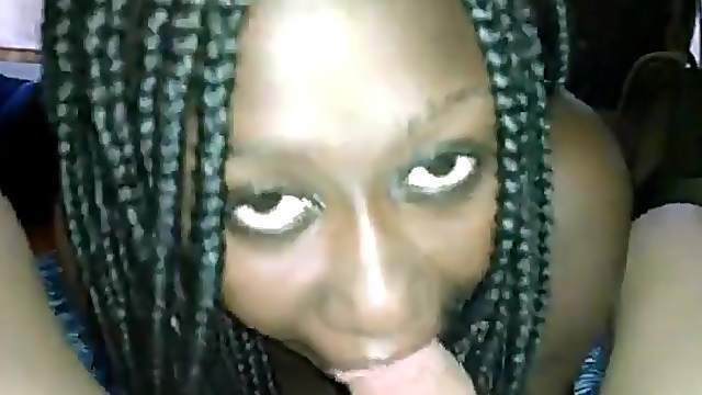 Homemade Ebony Sucking and Fucking White Guy