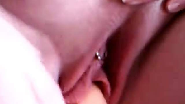 Masturbation video with a horny clit pierced GF