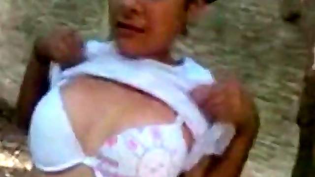 Horny Latin couple fucking outdoors
