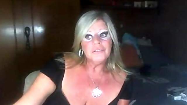 Blonde Mature Playing On WebCam