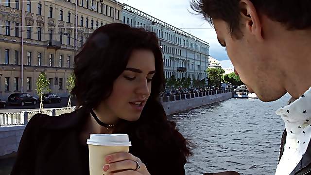 Brunette Lindsey Vood gets bent over and slammed in the cunt