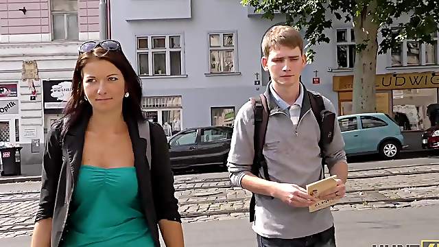 Brutal guy fucking a hot chick in front of her bf