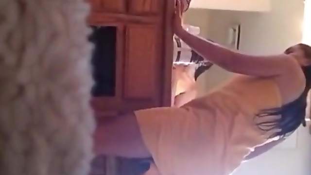 Not the first time that my girlfriend enters the bathroom, starts a sensual dance for the mirror