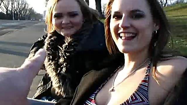 Lesbian Babes Get Naughty Outdoors
