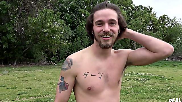 Teen gay guy picked up while working out in a park and fucked