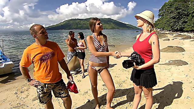 Tori and another hottie get their cunts pounded on the boat