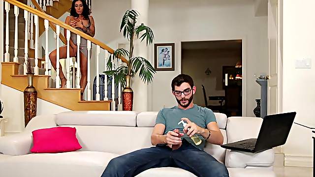 Hardcore doggy style and cock riding with MILF babe Simone Garza