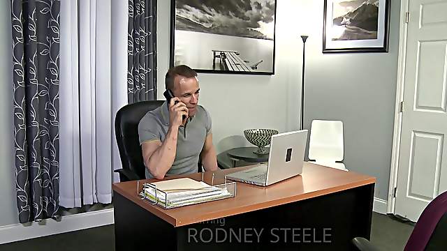 Rodney Steele and Damon Andros enjoy amazing gay fuck in the office