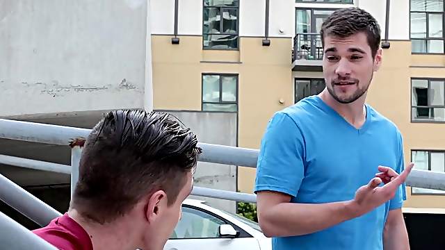 Gay Lance Ford blowing a stranger's cock before and after hard sex