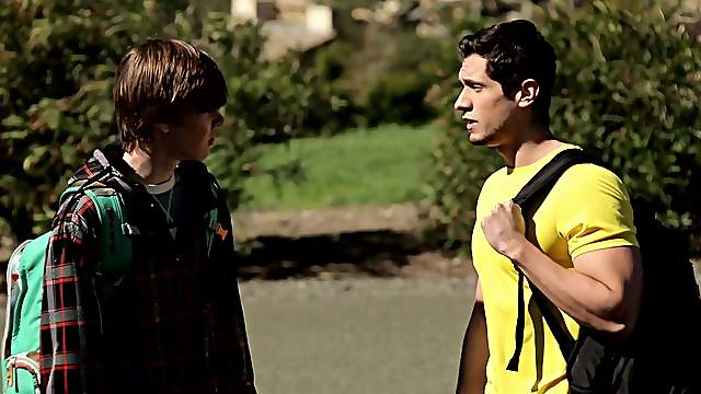 Teen gay dudes meet up[ outdoors for a hardcore doggy style fuck