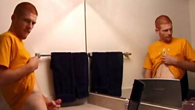 In this hot solo scene, young Tristian goes into the bathroom to jerk off