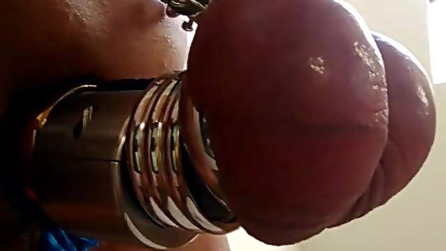 extreme blue big balls in my bondage for you
