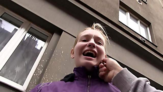 Blonde amateur teen Monika L rides and blows her boyfriend