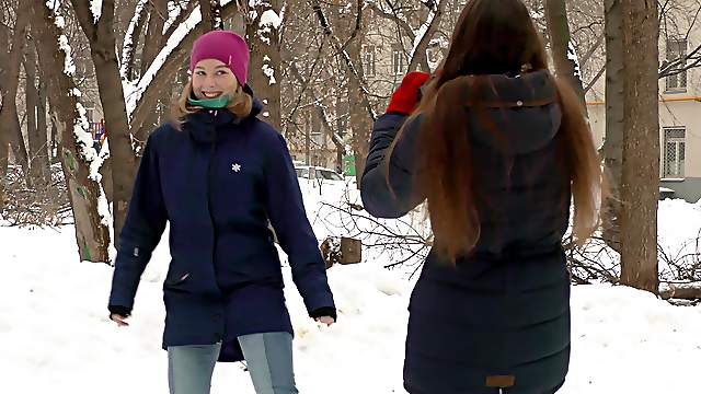 Mara Gri finally talked a cute friend into masturbating with her