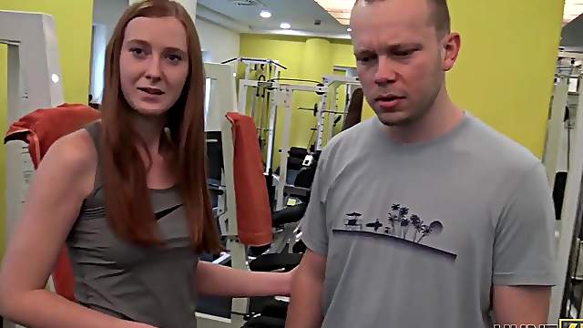 After hard training in gym lassie is ready for sex for money