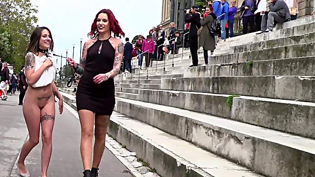 Silvia Rubi loves everything about humiliation and a slave role in public