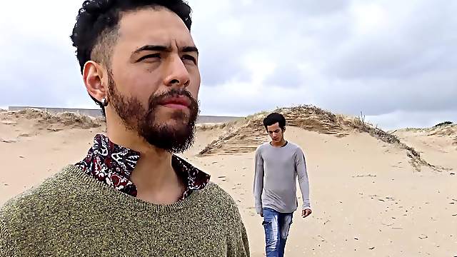 A Hot Latino Stud Gets His Cock Sucked By The Beach