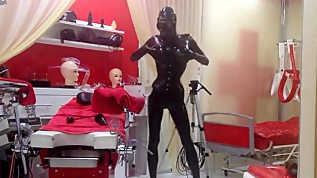 Spending some time at the amazing latex/rubber dungeon Studio Black Fun in Germany.