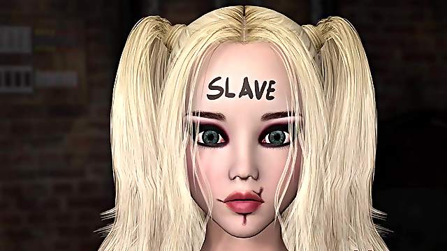 Young blonde whore gets fucked hard by a black man in a mask in a dark basement