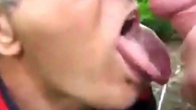 He loves cumshot many times in a row outdoor