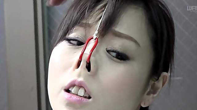 BDSM JAV Yuu Kawakami CMNF Nose Hook Blowjob
