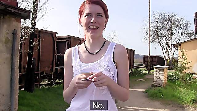 Outside sex and a blowjob is amazing with horny and wild Anne Swix