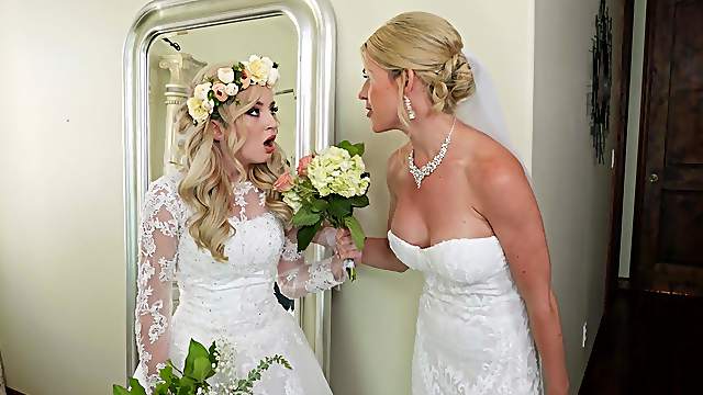 Future bride Lexi Lore enjoys fuck with strangers on the bed