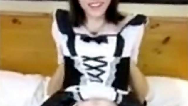 Smooth sissy in sexy uniform gets fucked