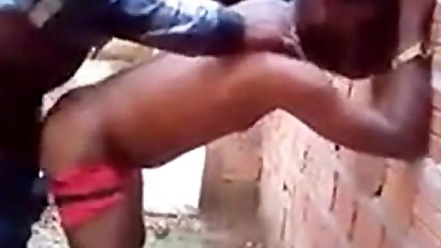 BBC with a young man bareback in the backyard