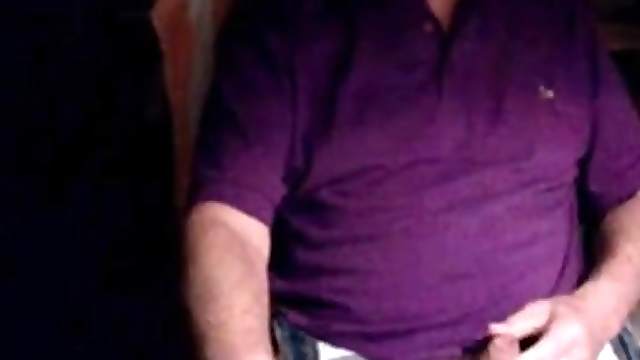 Hot old man turns his friend on masturbates and strokes his cock
