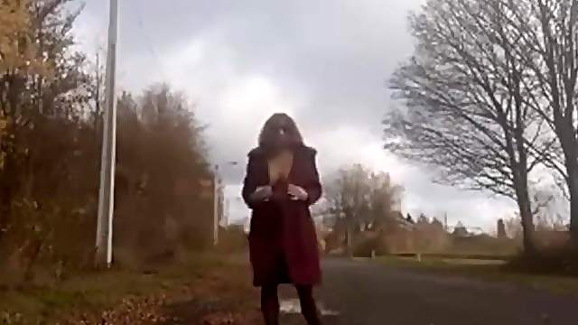 An open walk on the road with my mask