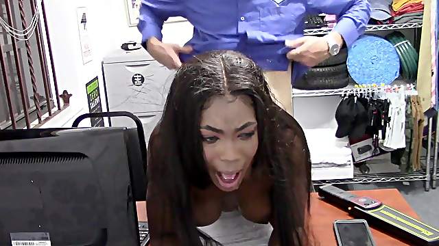 There is nothing better for ebony Tori Montana than a sex on the table