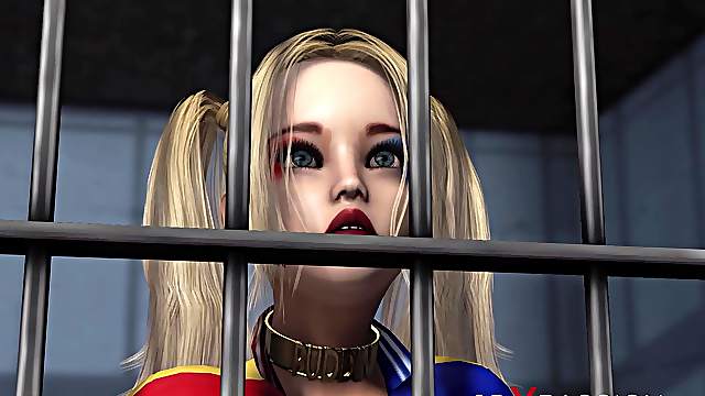 Batman fucks hard Harley Quinn in jail