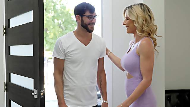 Horny Cory Chase can't wait to sit on a stranger's penis with her butt