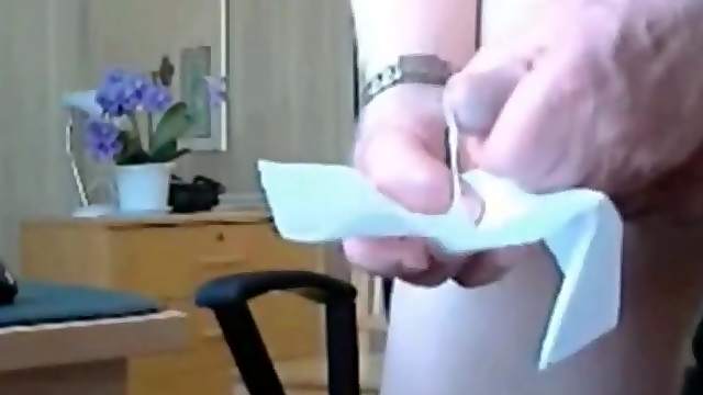 Hot fat grandpa masturbation twice and  cums