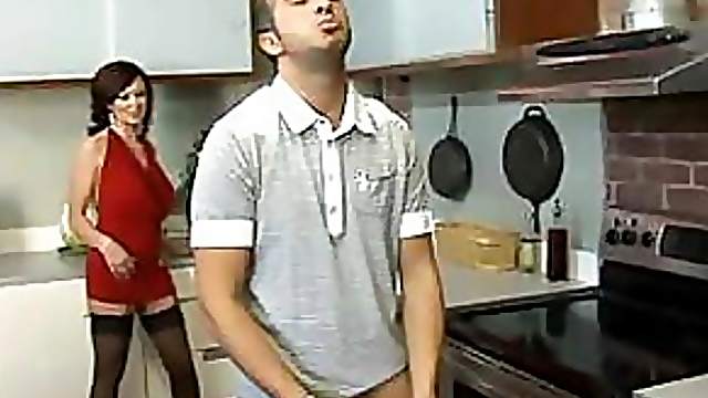 Big Boobed Brunette MILF Really Likes To Be Fucked In The Kitchen