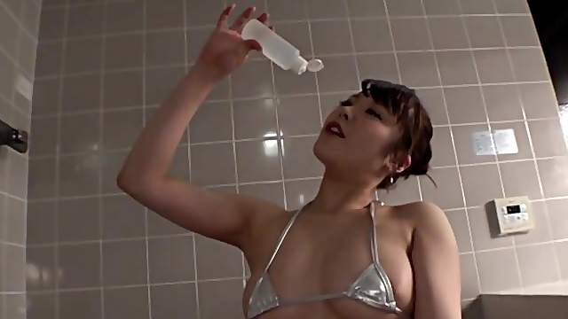 Japanese babe Kawagoe Yui in bikini fucked by her horny husband