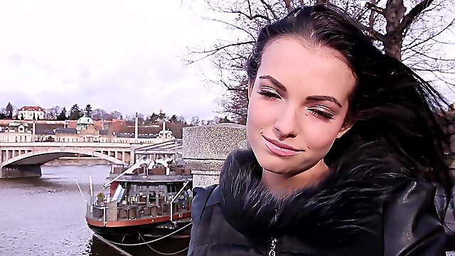 Brunette model Sapphira picked up from the streets for erotic video