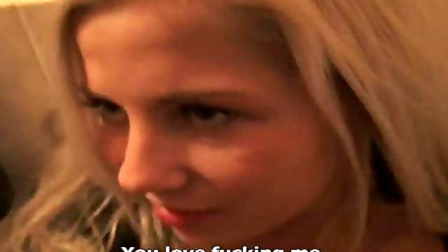 Slovakian blonde fucked for money