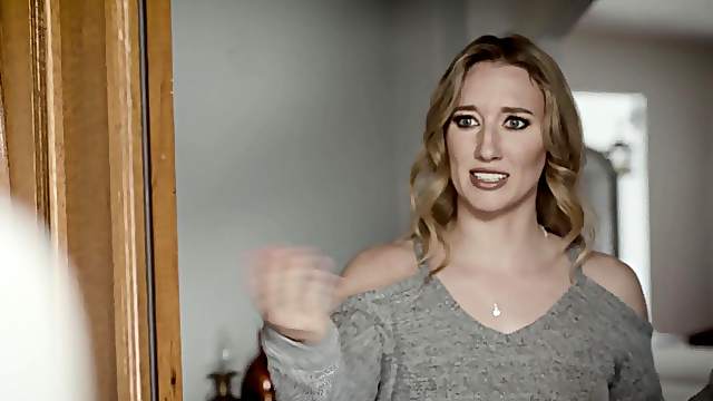 Blonde stepmom with small tits fucked by stepson