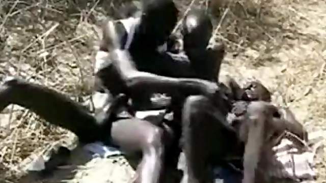African gay group sex in the savanna