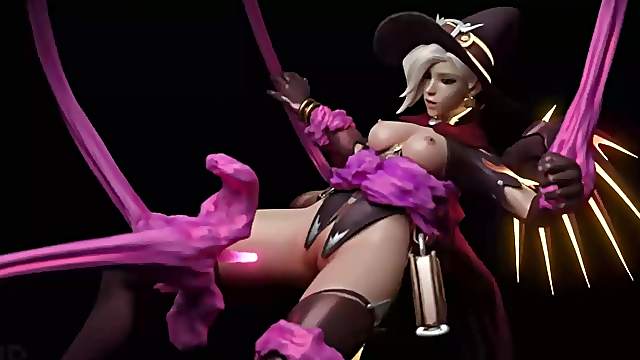Blonde witch fuck by tentacles