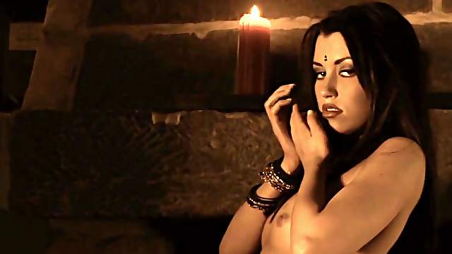 A Sexy Brunette Indian Seduction Moment During Free Time
