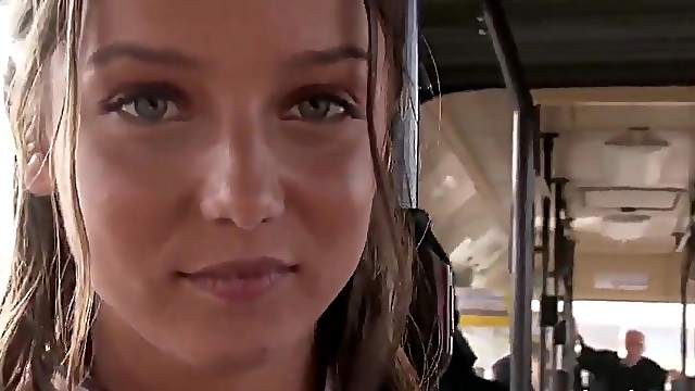 Alluring babe fuck in bus