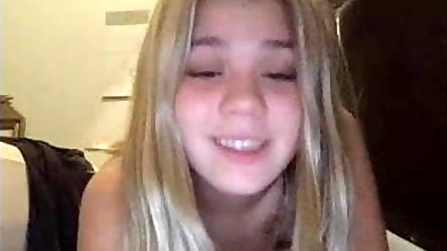 Amazing blonde teen on webcam