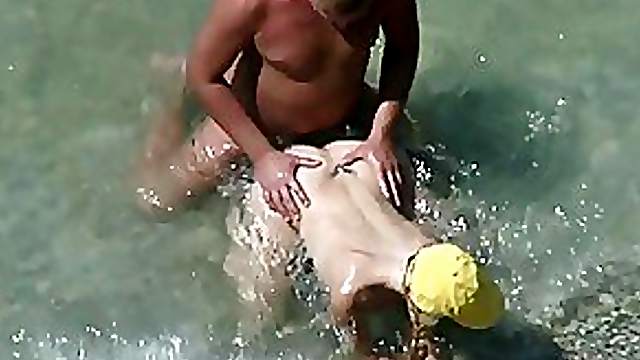 Voyeur Mature Couple Fucking on the Beach