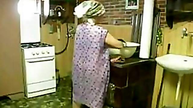 Horny Granny Masturbates With Sex Toy Then Sucks Cock and Gets Facialized