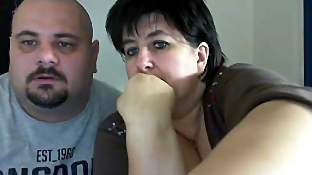 Fat couple on webcam