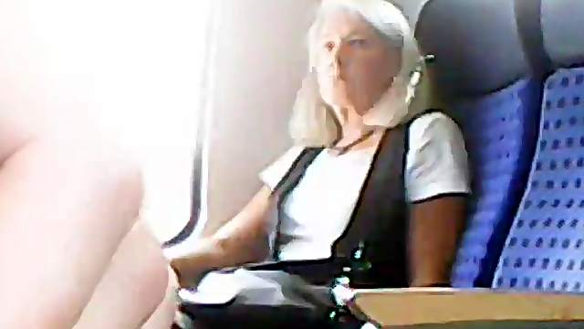 Exhibitionist in the train