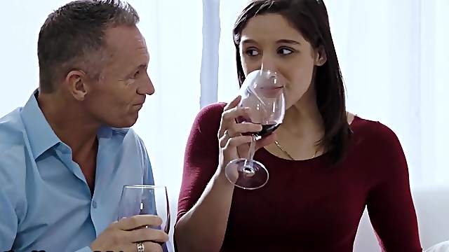 Hot babe Abella Danger fuck with old guy